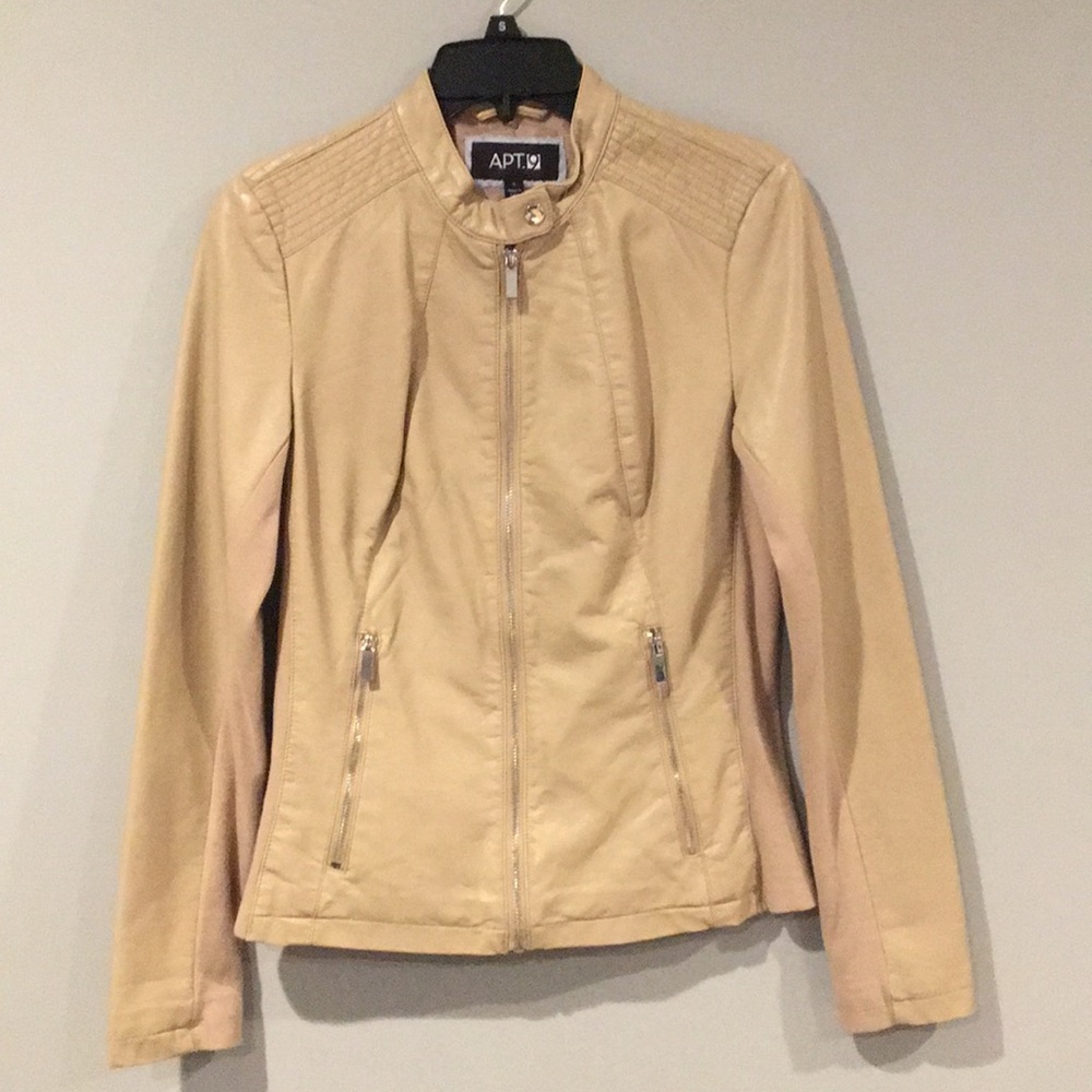 Imitation leather jacket